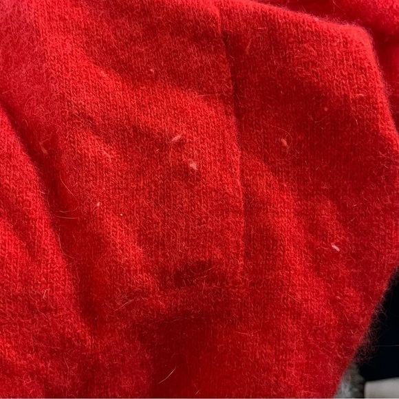 Vintage 70s 80s Dolores Mockneck Side Button Sweater Red - Picture 4 of 7